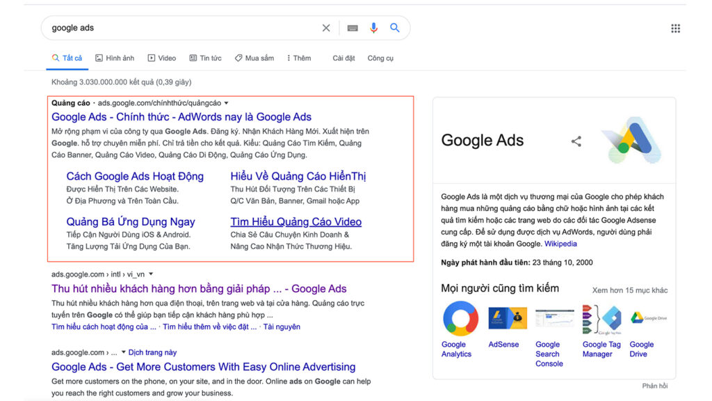 Google Adword hiển thị Google Adword hiển thị