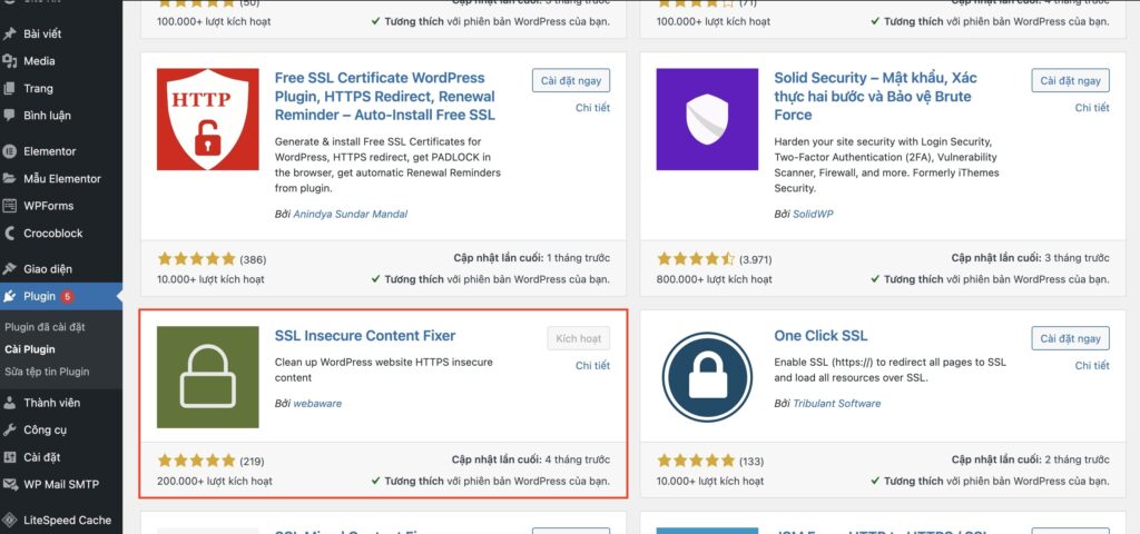 Cài đặt SSL Insecure Content Fixer Cài đặt SSL Insecure Content Fixer
